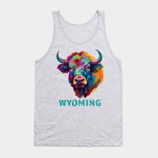 Wyoming American Bison Lover Buffalo for Men Women Souvenir Tank Top